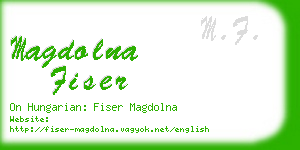 magdolna fiser business card